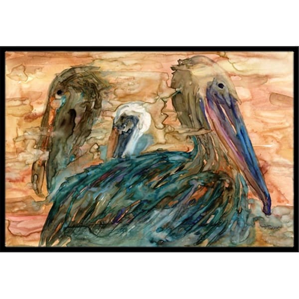 Carolines Treasures Abstract Pelicans Indoor or Outdoor Mat- 18 x 27 in. 8977MAT - main